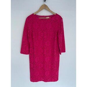 Chico's Womens Lace Special Occasion Dress Europa Pink Size 1 = 8 = Medium NWT